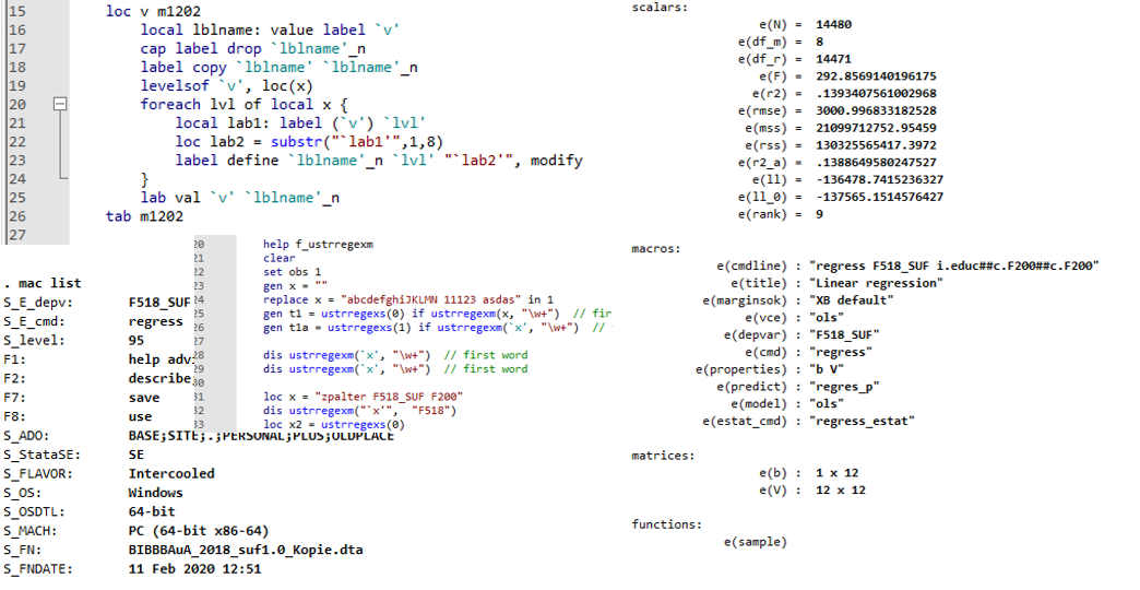 Stata für Fortgeschrittene Programmieren mit Postestimates, Macros und Schleifen in Stata